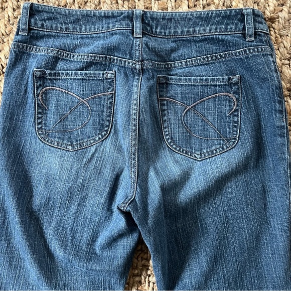 Chico’s Platinum Jeans 1 Blue Dark Wash Denim Ultimate Fit Boot Leg Stretch - Picture 13 of 13